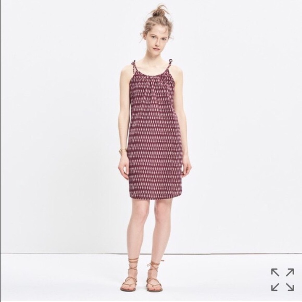 Madewell tie strap dress in ikat. Size extra small